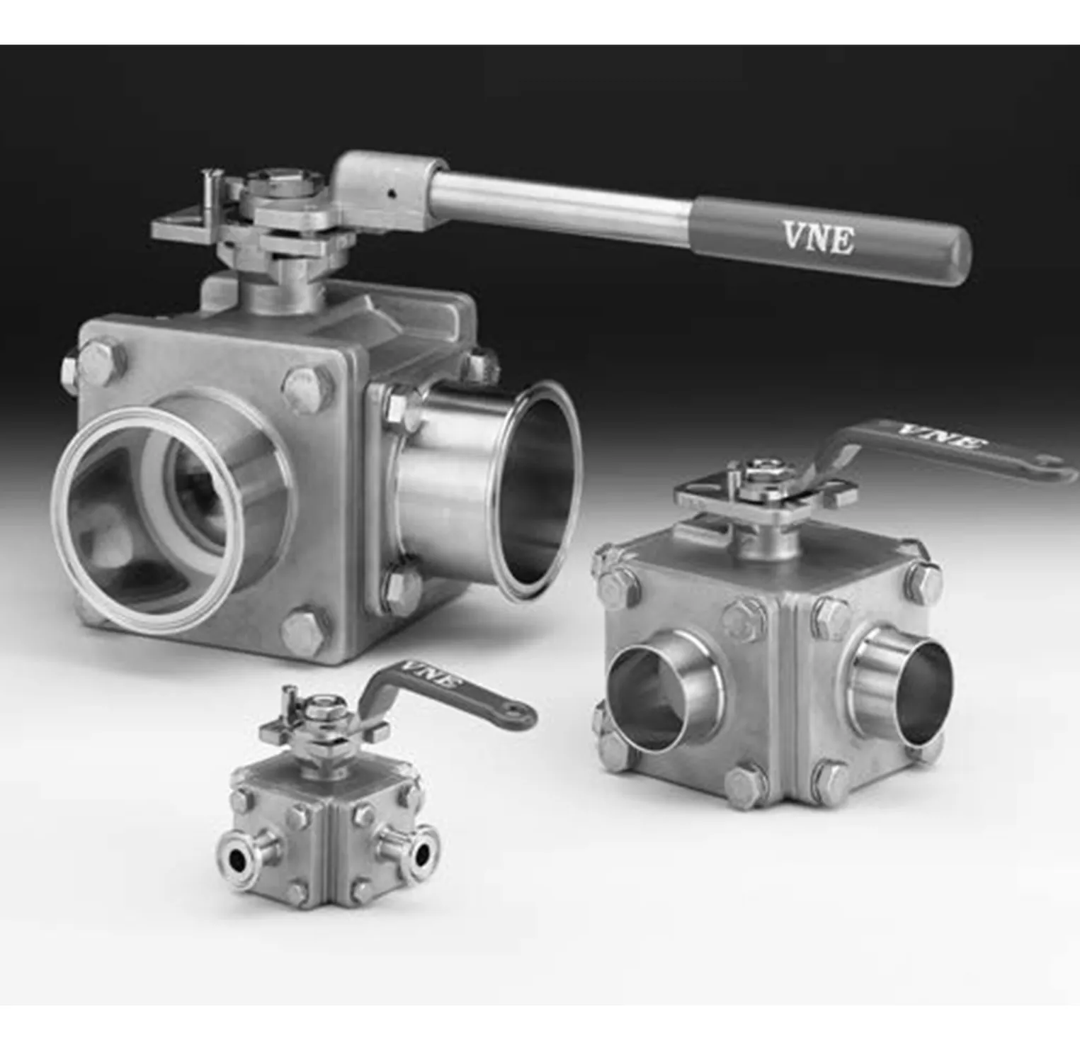 Stainless Steel Sanitary 3 Way Ball Valves