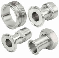 Q-XIAOKEAI Stainless Steel Sanitary Male Threaded Ferrule Pipe Fitting Tri clamp Adapter