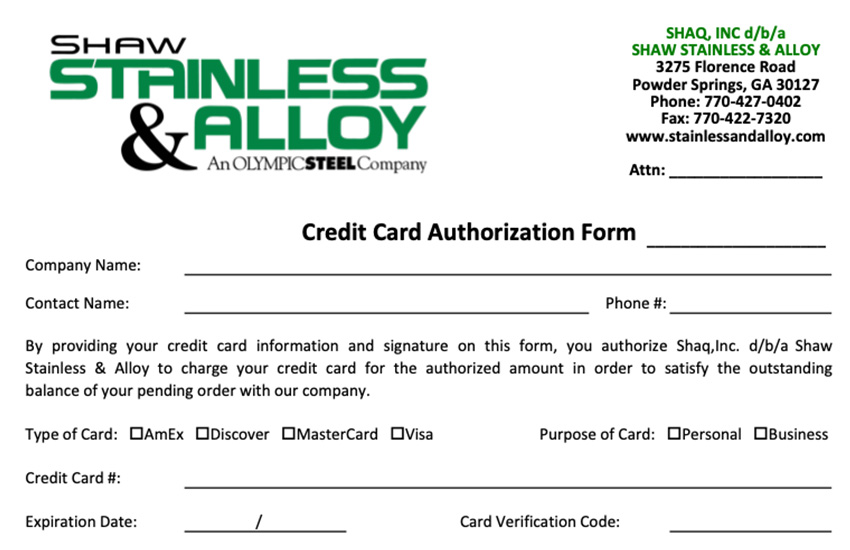 Credit Card Authorization