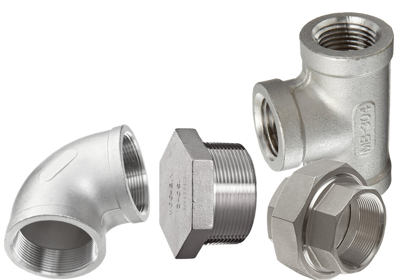 Threaded and socket weld stainless steel 150-lb cast fittings