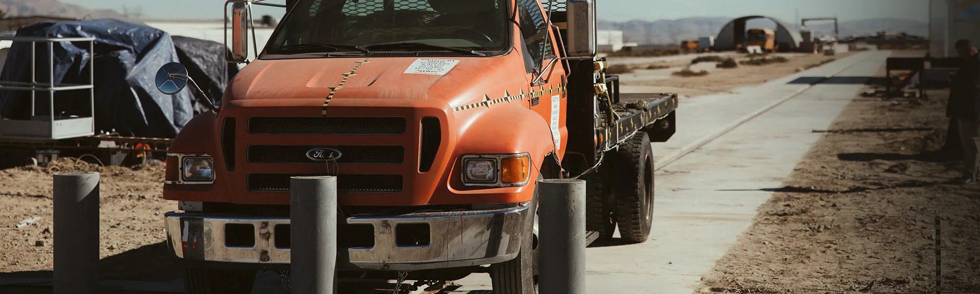 Barrier Defense Systems stainless steel bollards crash test